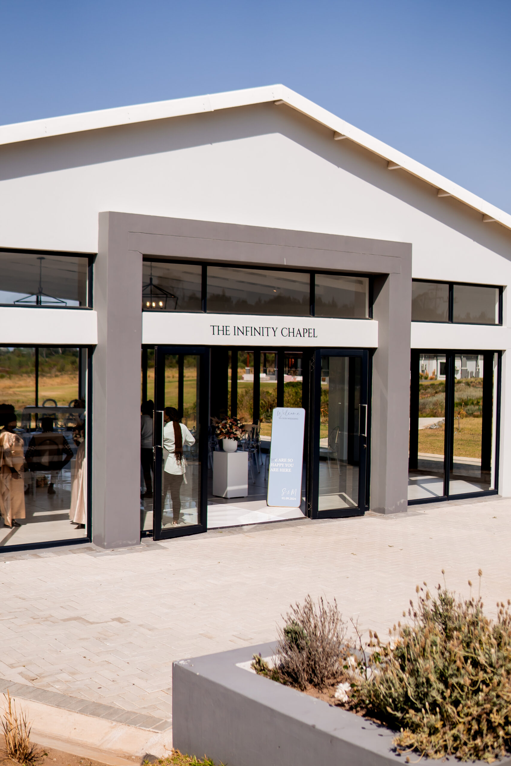 Mirror welcome sign