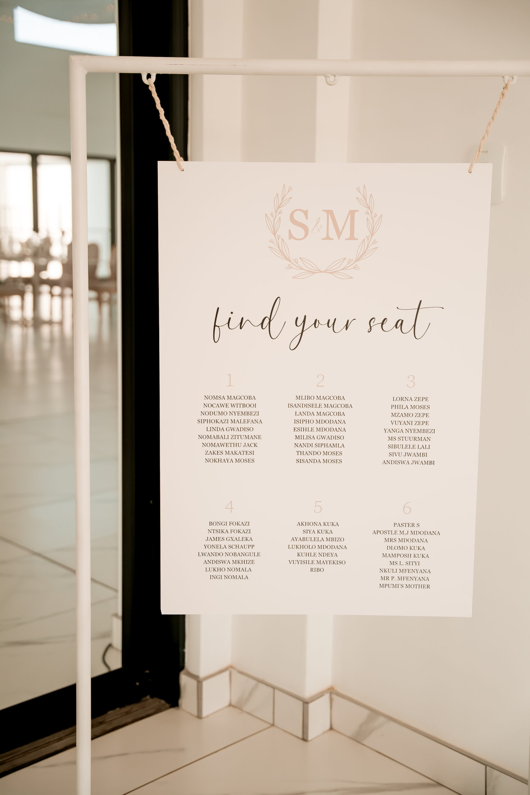 Wedding Seating chart