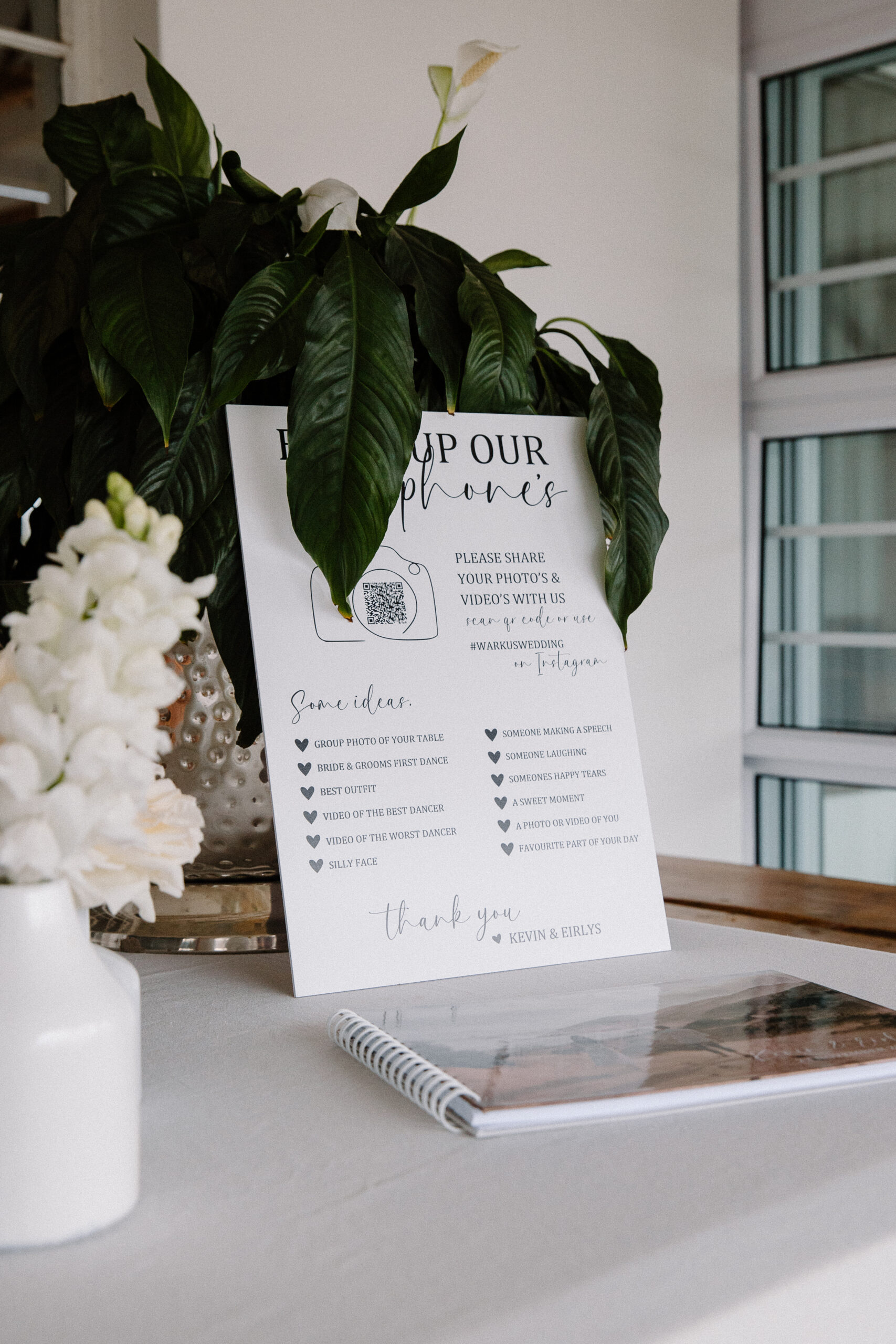 Wedding qr code photo sign