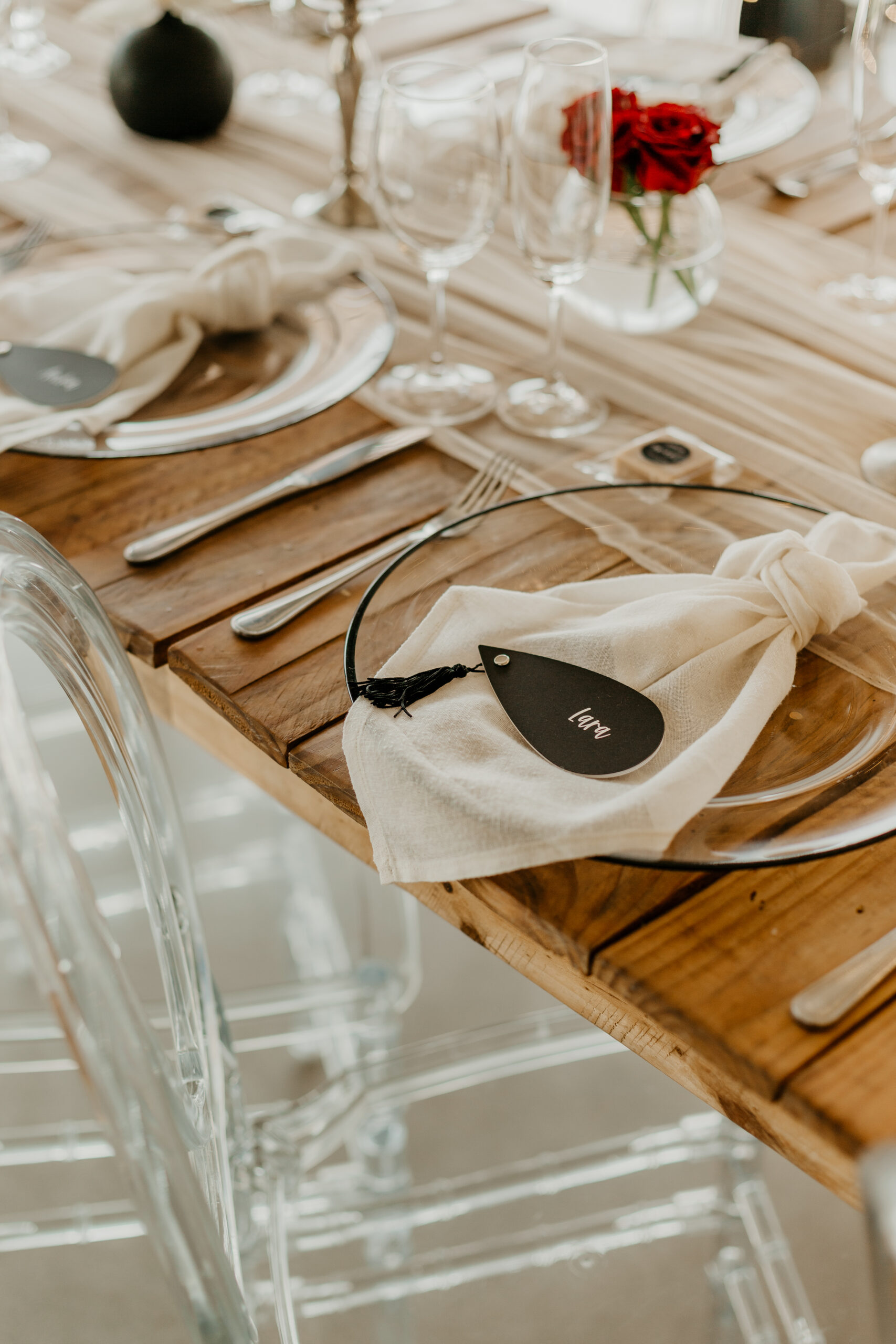 Fan wedding menu