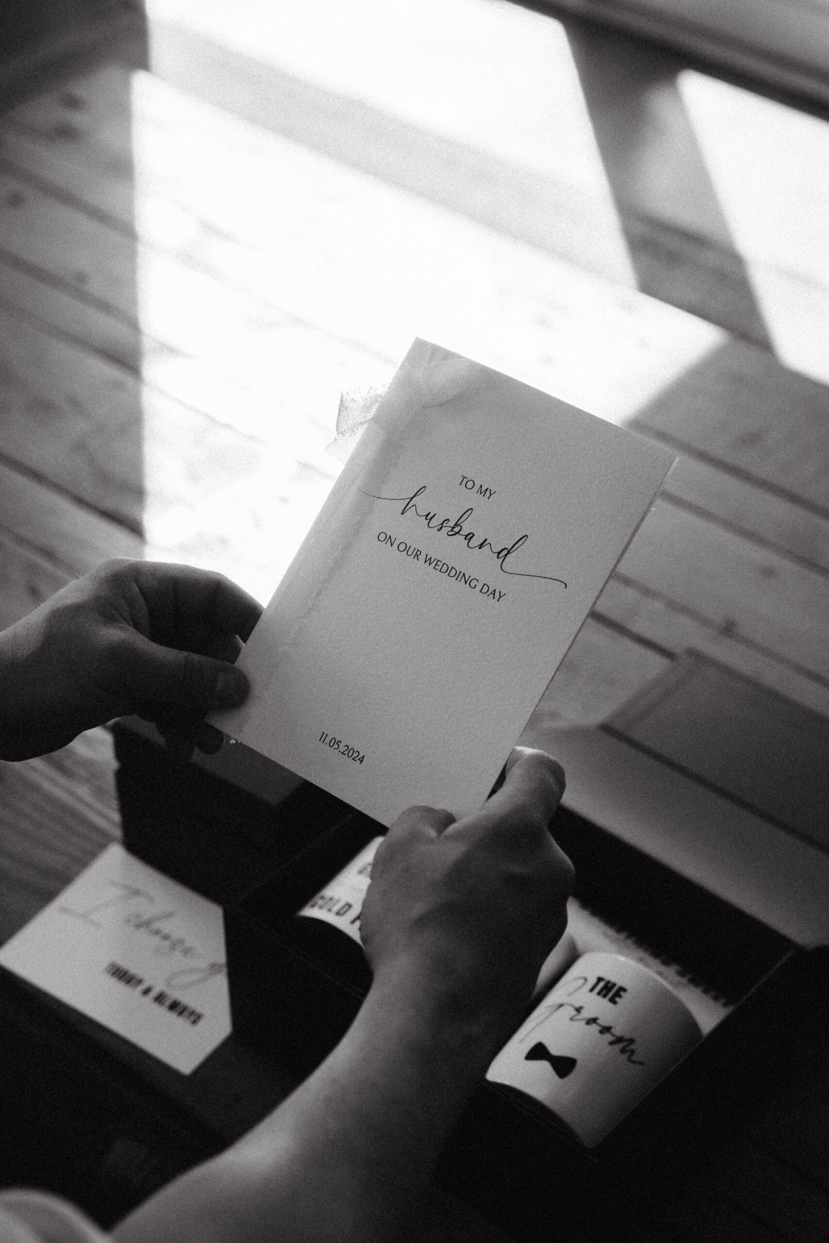 To my husband on our wedding day booklet