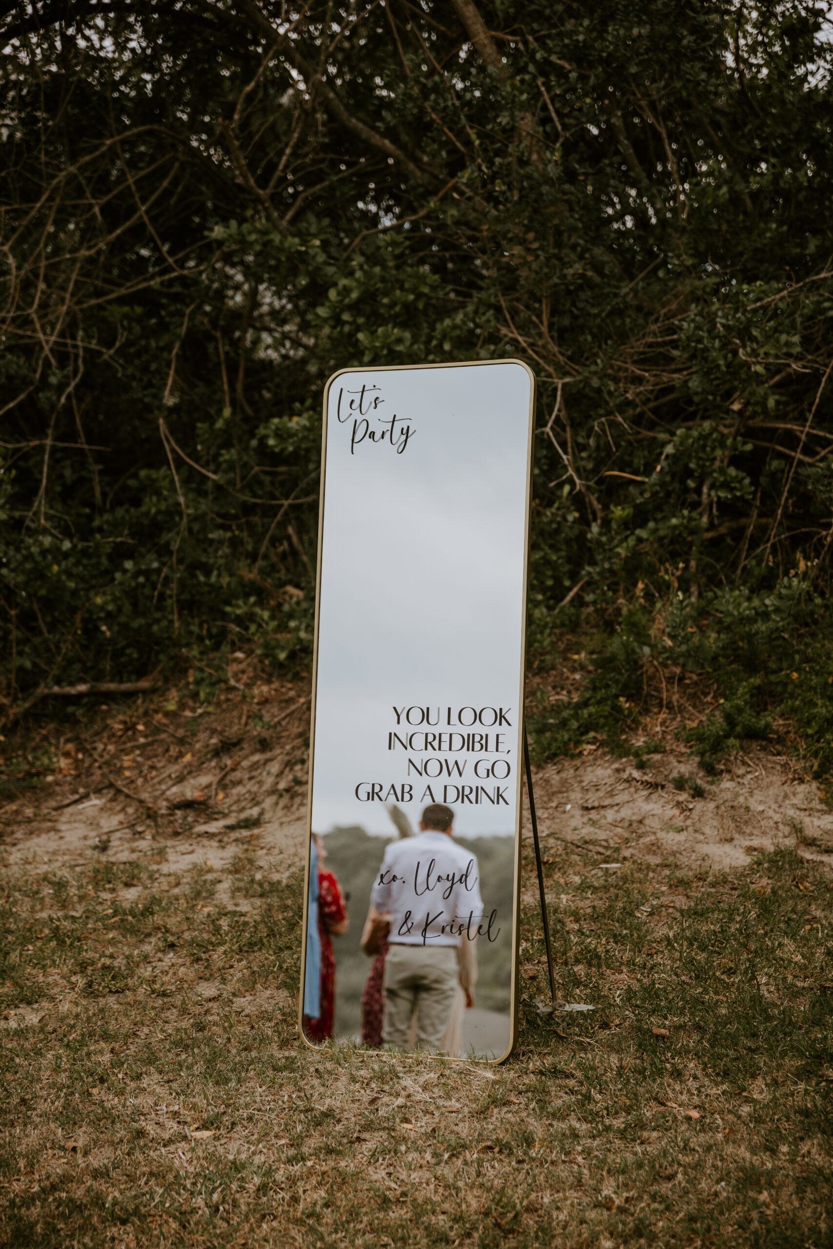 Mirror wedding sign