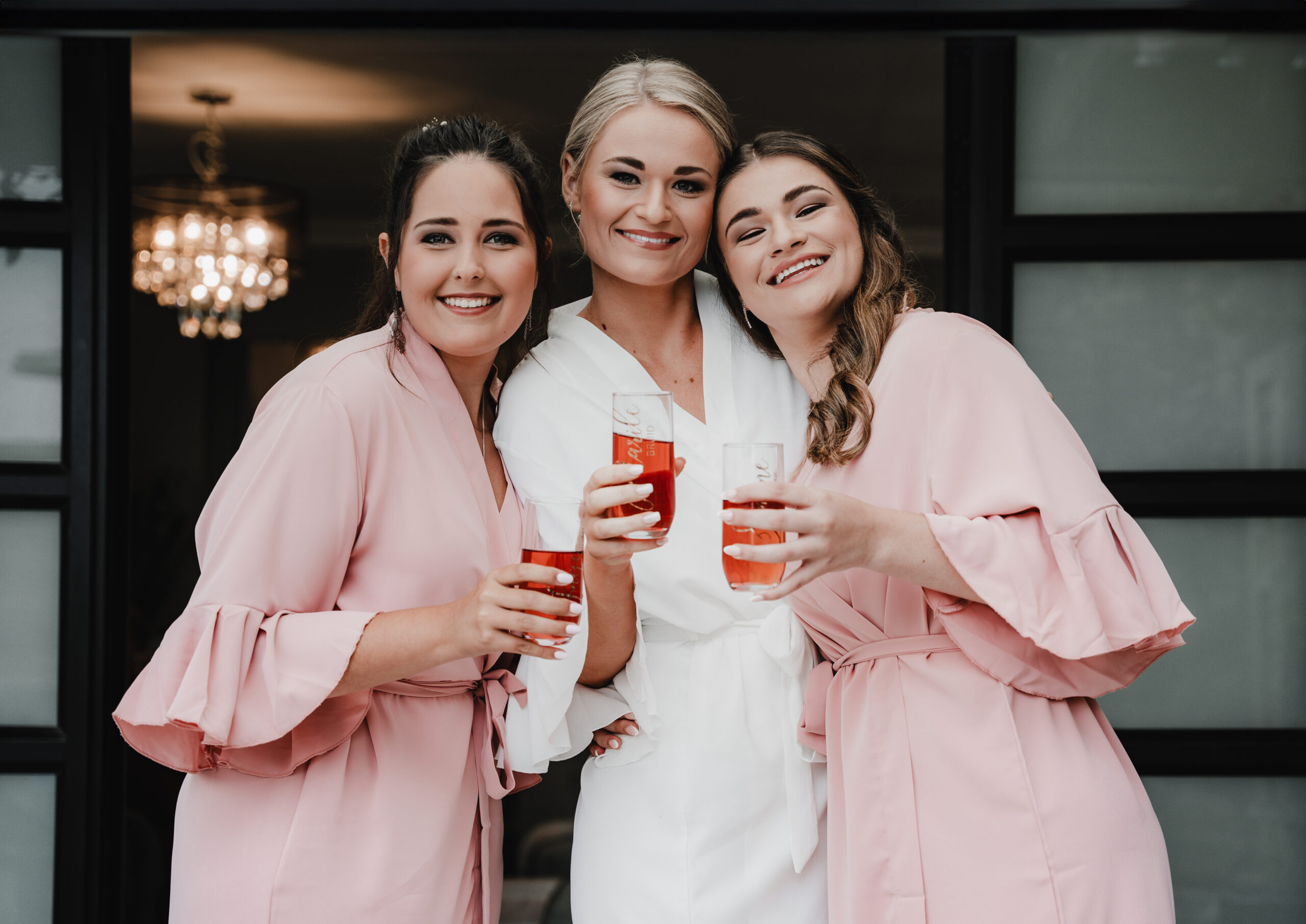 Personalised glasses for bridal party