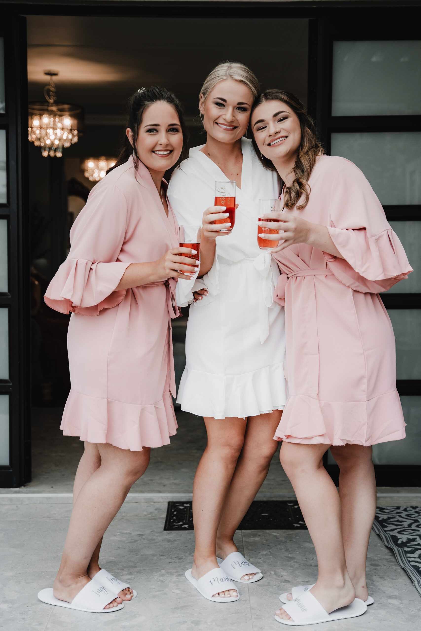 Personalised glasses for bridal party