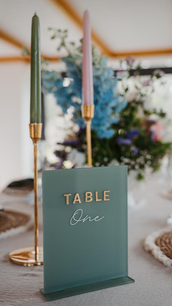sage green acrylic table number