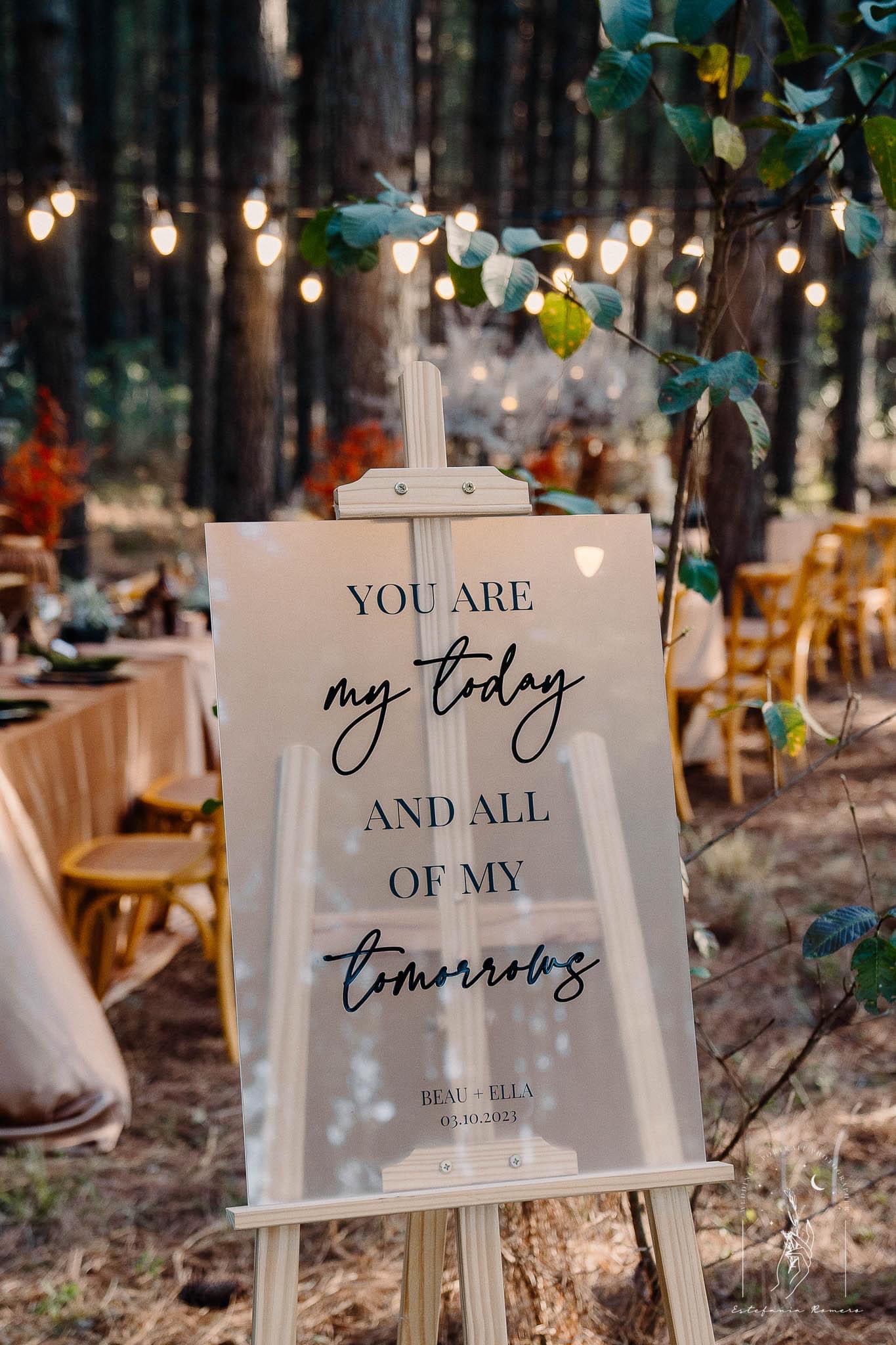 Acrylic wedding Welcome Sign