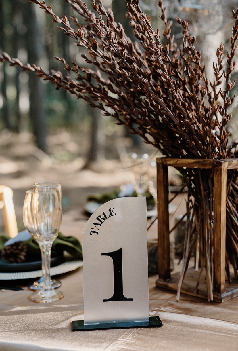 Frosted Acrylic wedding table number