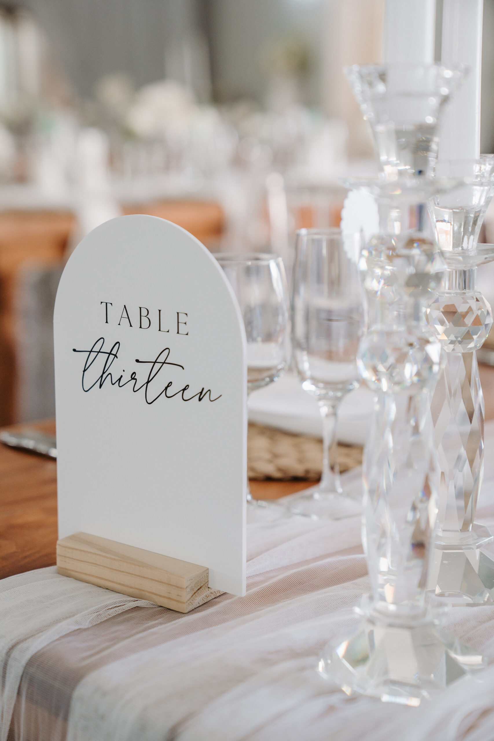 Arch wedding table number