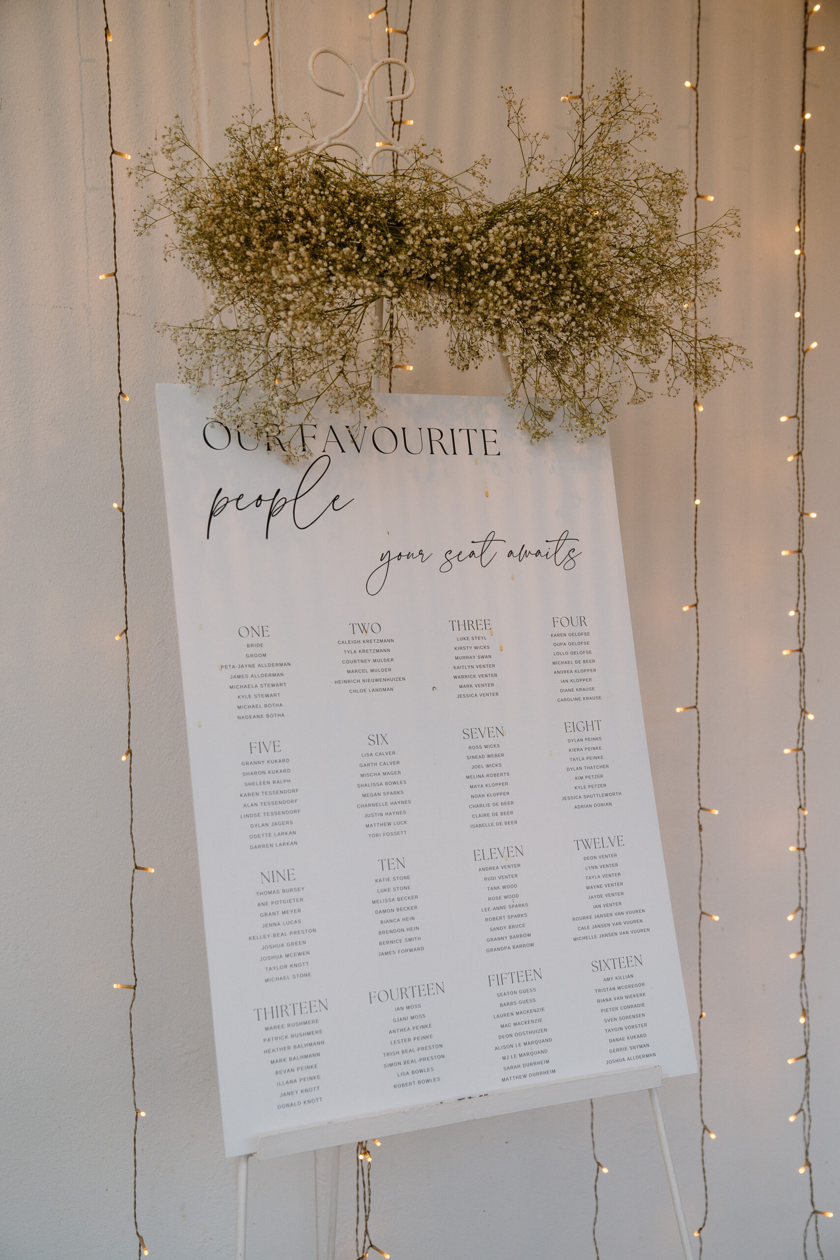 Wedding Seating Chart