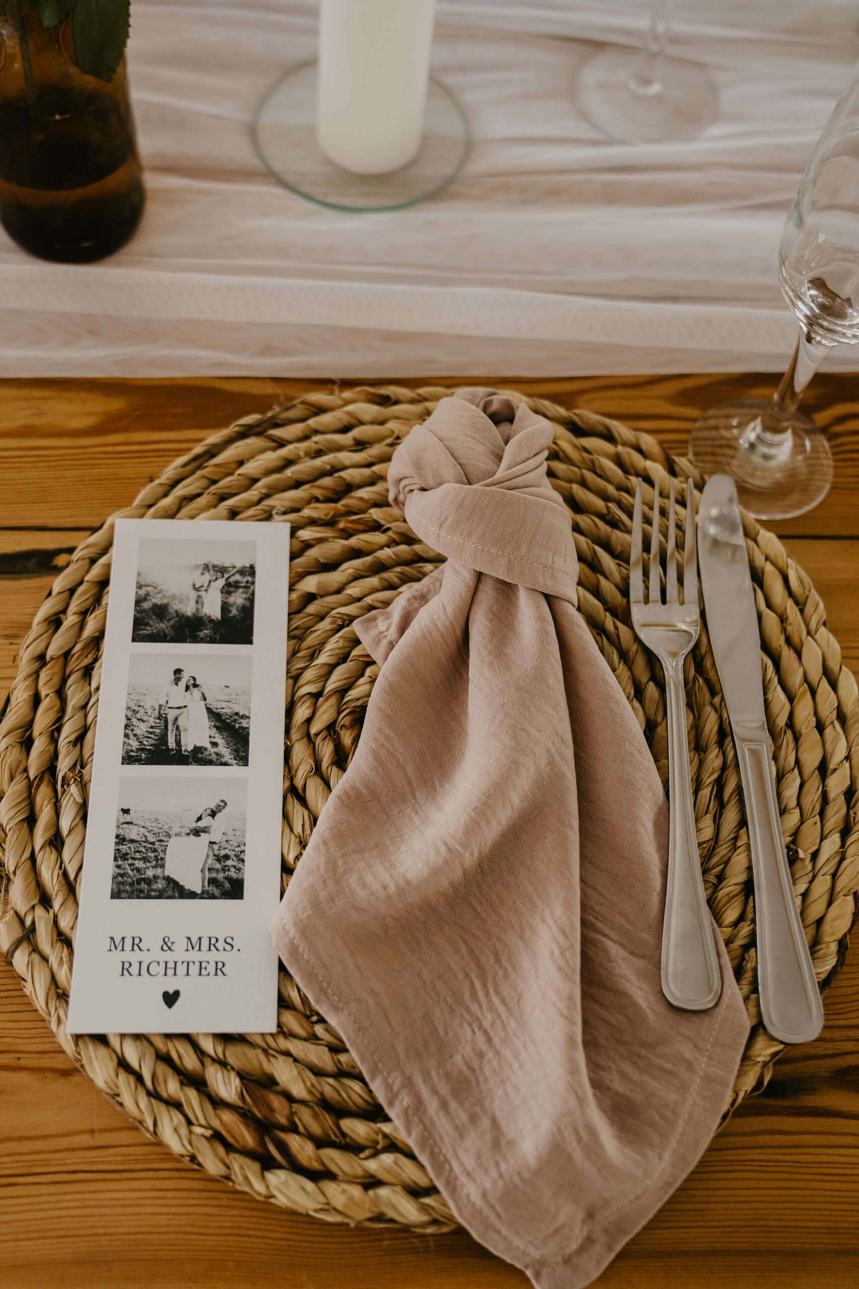 Photo wedding thank you card